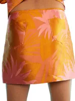 Harper Floral Jacquard Miniskirt
