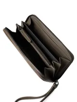 Matte Calfskin Wallet With Precious Zipper Pull