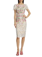 Guipure Lace Midi-Dress