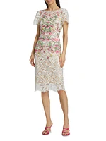 Guipure Lace Midi-Dress