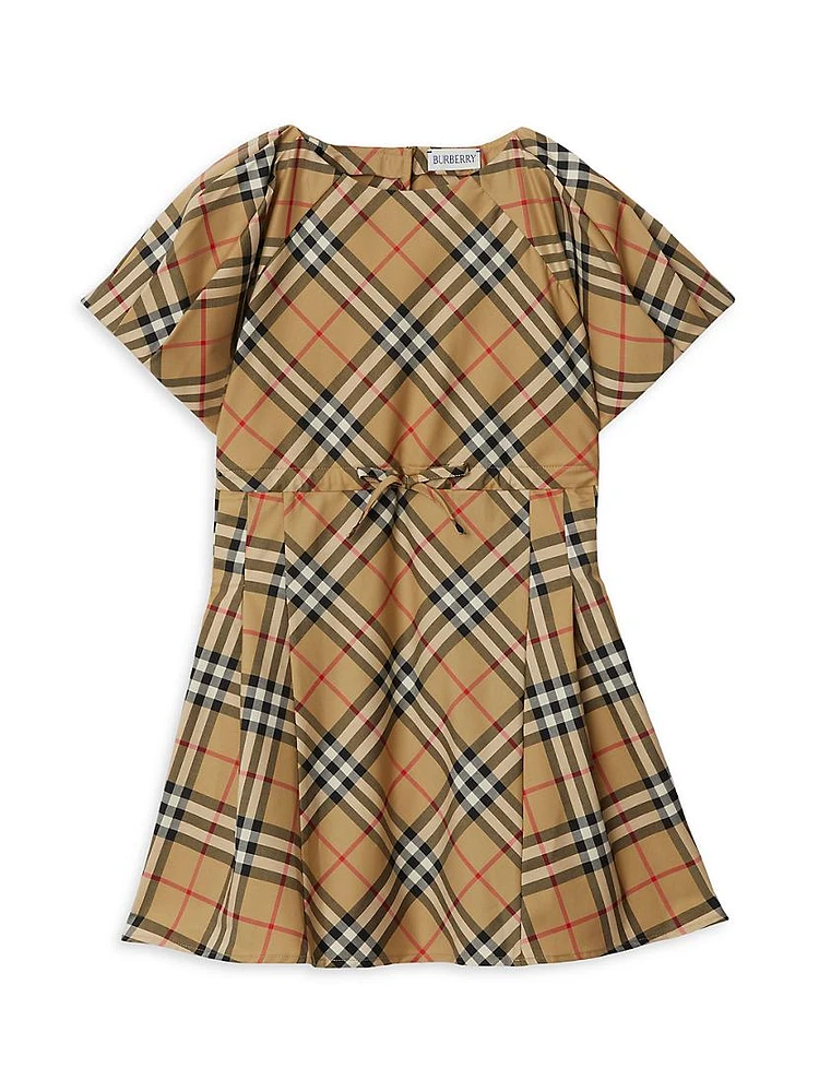 Little Girl's & Jada Pleated Check Dress