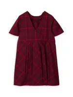 Little Girl's & Gia Plaid Cotton Dress