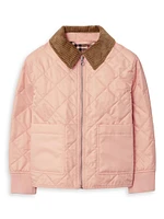 Little Girl's & Otis Courduroy Collar Quilted Jacket