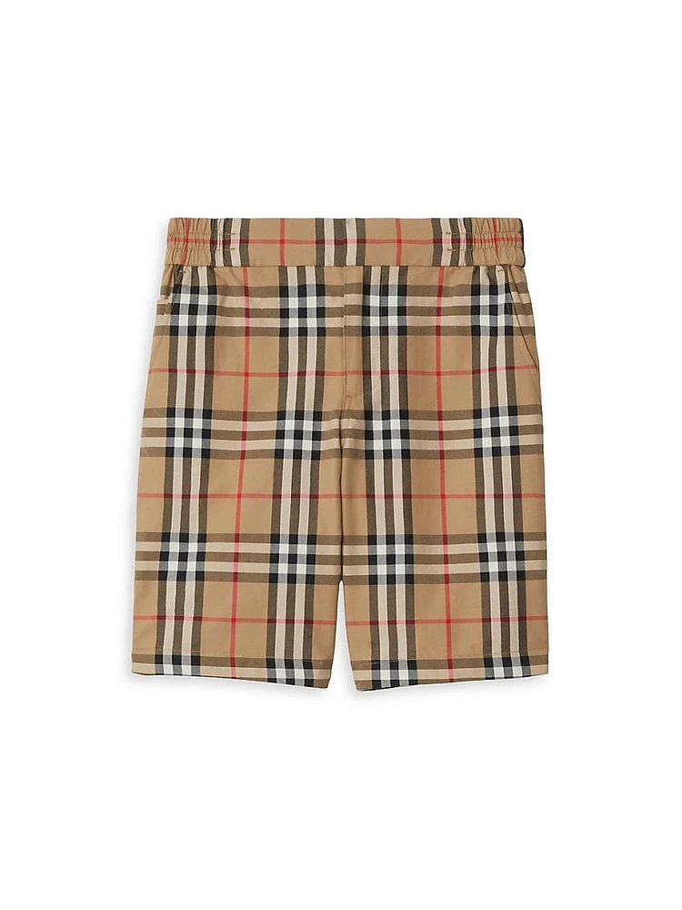 Little Boy's & Check Print Shorts