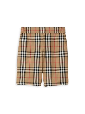 Little Boy's & Check Print Shorts