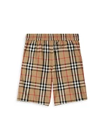 Little Boy's & Check Print Shorts