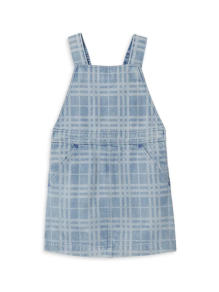 Little Girl's & Martine Check Denim Dress