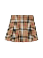 Little Girl's & Gabrielle Check Pleated Skirt