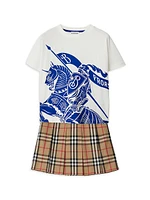 Little Girl's & Gabrielle Check Pleated Skirt