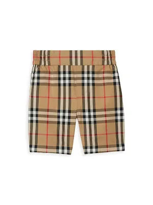 Baby's & Little Kid's Check Shorts