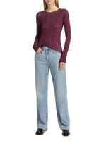 Shaw Cotton-Blend Crewneck Long-Sleeve Sweater