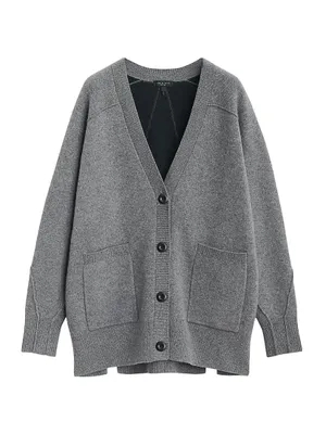 Bridget Wool-Blend V-Neck Cardigan