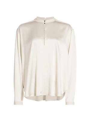 Rosie Keyhole Long-Sleeve Blouse