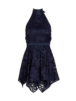 Leyla Halter Lace Minidress