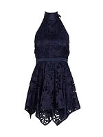 Leyla Halter Lace Minidress