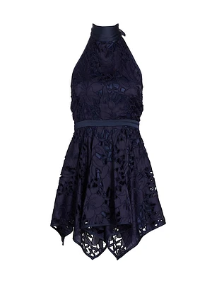 Leyla Halter Lace Minidress