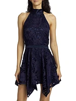 Leyla Halter Lace Minidress