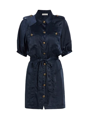 Murphy Satin Shirtdress