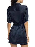 Murphy Satin Shirtdress