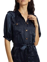 Murphy Satin Shirtdress