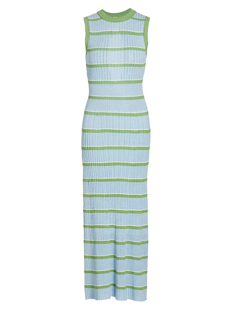 Ryan Striped Knit Midi-Dress