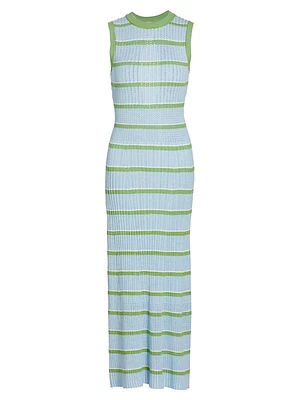 Ryan Striped Knit Midi-Dress