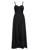 Braelyn Shirred Wrap Maxi Dress