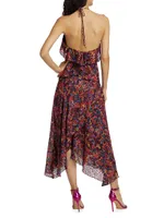 Everlee Floral Ruffled Midi-Dress