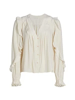 Estelle Ruffled V-Neck Blouse