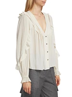 Estelle Ruffled V-Neck Blouse