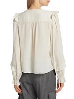 Estelle Ruffled V-Neck Blouse