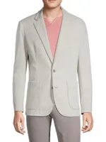 Jacquard-Knit Two-Button Blazer