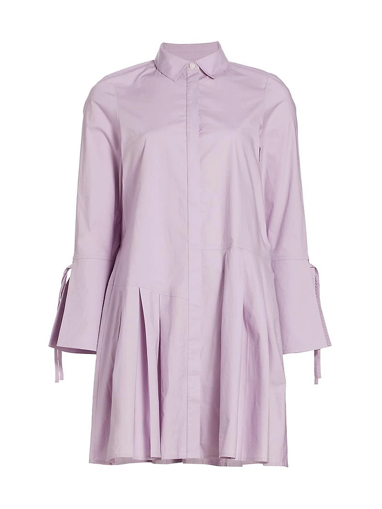 Andrea Cotton-Blend Mini Shirtdress