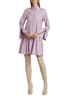 Andrea Cotton-Blend Mini Shirtdress