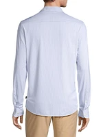 Microdot Button-Front Slim-Fit Shirt