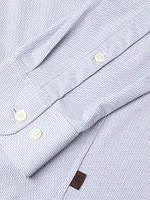 Microdot Button-Front Slim-Fit Shirt