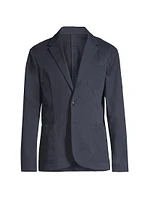 Stretch Cotton Two-Button Blazer