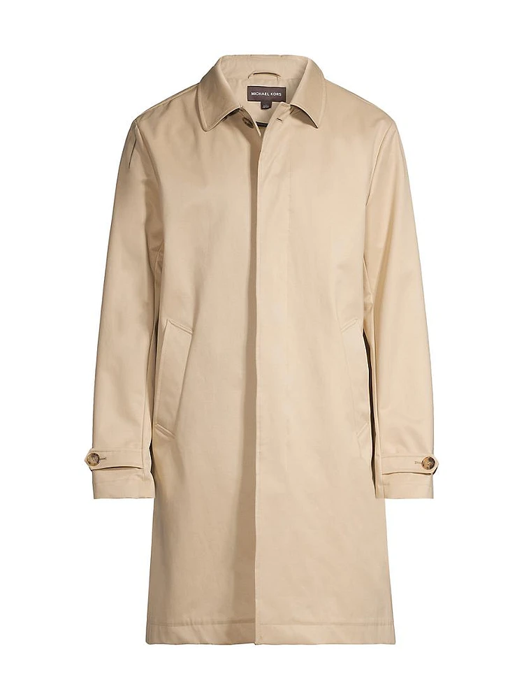 Balmacaan Cotton-Blend Coat