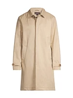 Balmacaan Cotton-Blend Coat