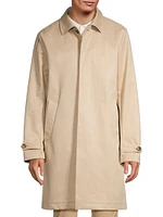 Balmacaan Cotton-Blend Coat