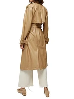 Conneley Dickey Faux Leather Trench Coat