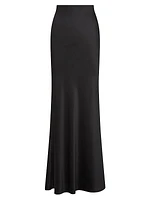 Silk-Blend Floor-Length Skirt