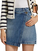 Ana Denim Asymmetric Miniskirt