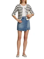 Ana Denim Asymmetric Miniskirt