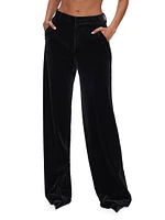 Velvet Wide-Leg Pant