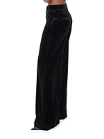 Velvet Wide-Leg Pant