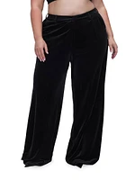 Velvet Wide-Leg Pant