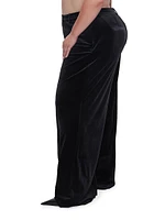 Velvet Wide-Leg Pant