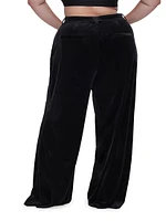 Velvet Wide-Leg Pant