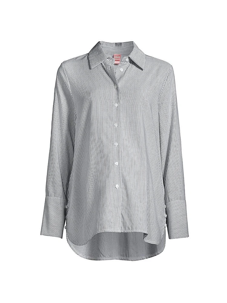 The Everyday Striped Cotton-Blend Shirt